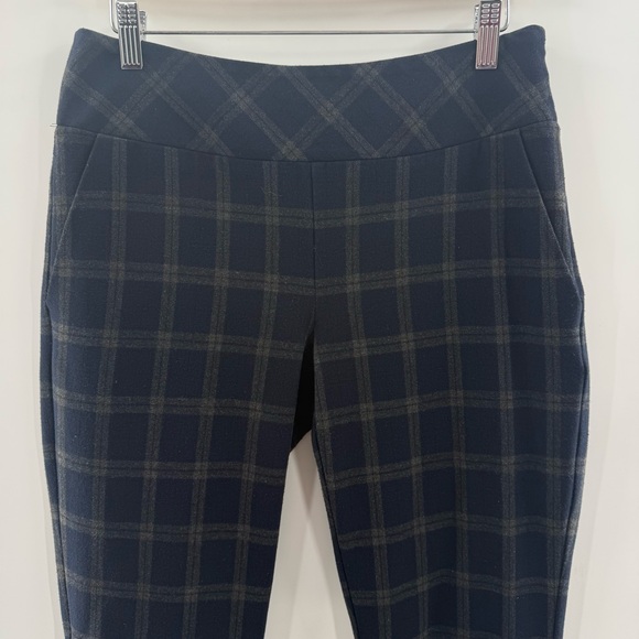Cabi Connery Plaid Green Navy Blue Trouser Pants Tartan Style #3572 Size 6 - Picture 4 of 12
